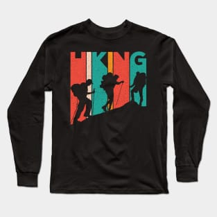 HIKING Vintage Mountain Design Long Sleeve T-Shirt